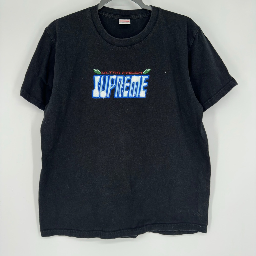 Supreme Ultra Fresh Graphic T-Shirt Black Medium Made in USA Cotton Tee